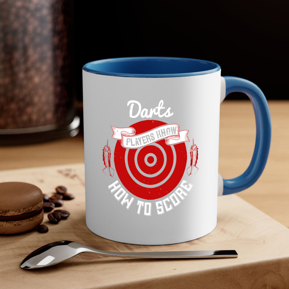 Darts players know how to score 2293# Mug with colored handle and glossy finish, available in multiple colors.