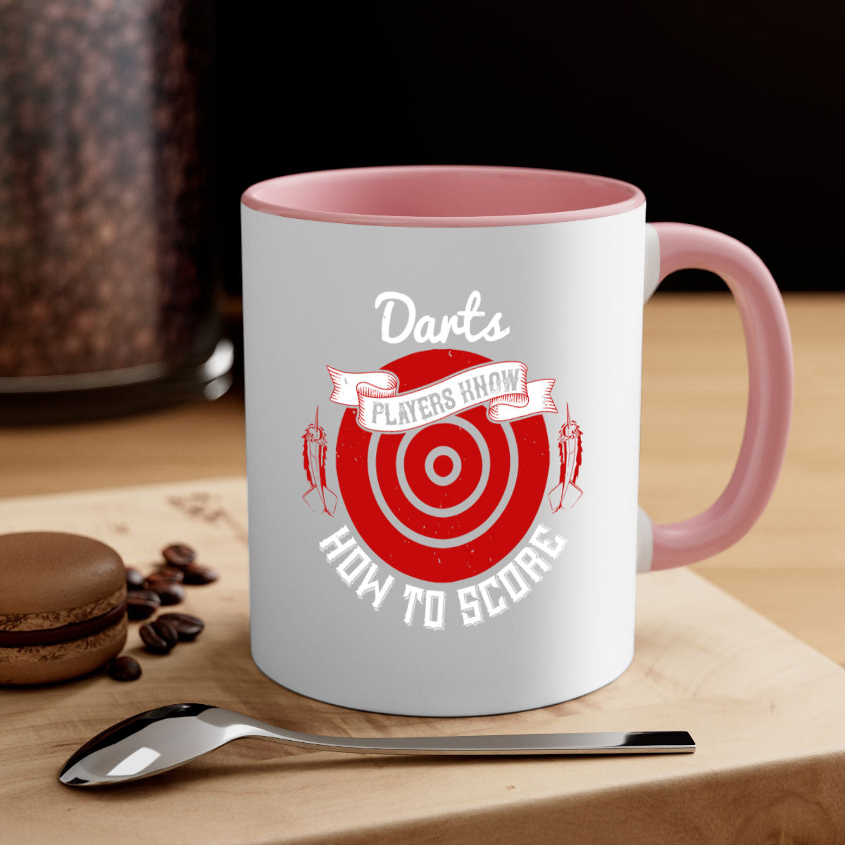 Darts players know how to score 2293# Mug with colored handle and glossy finish, available in multiple colors.
