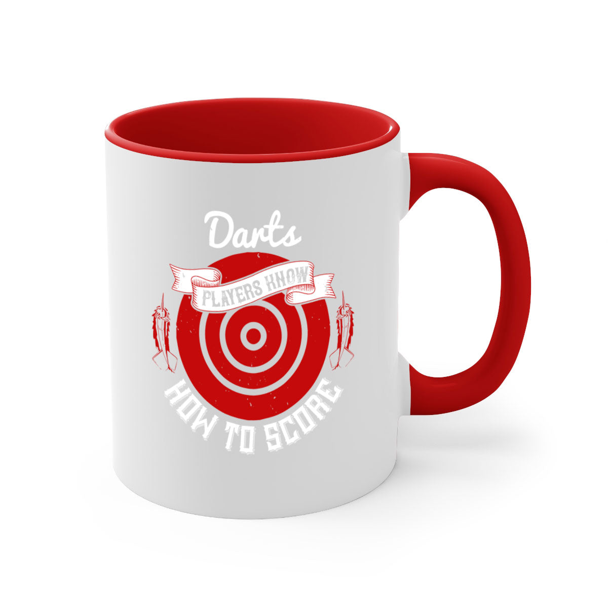 Darts players know how to score 2293# Mug with colored handle and glossy finish, available in multiple colors.