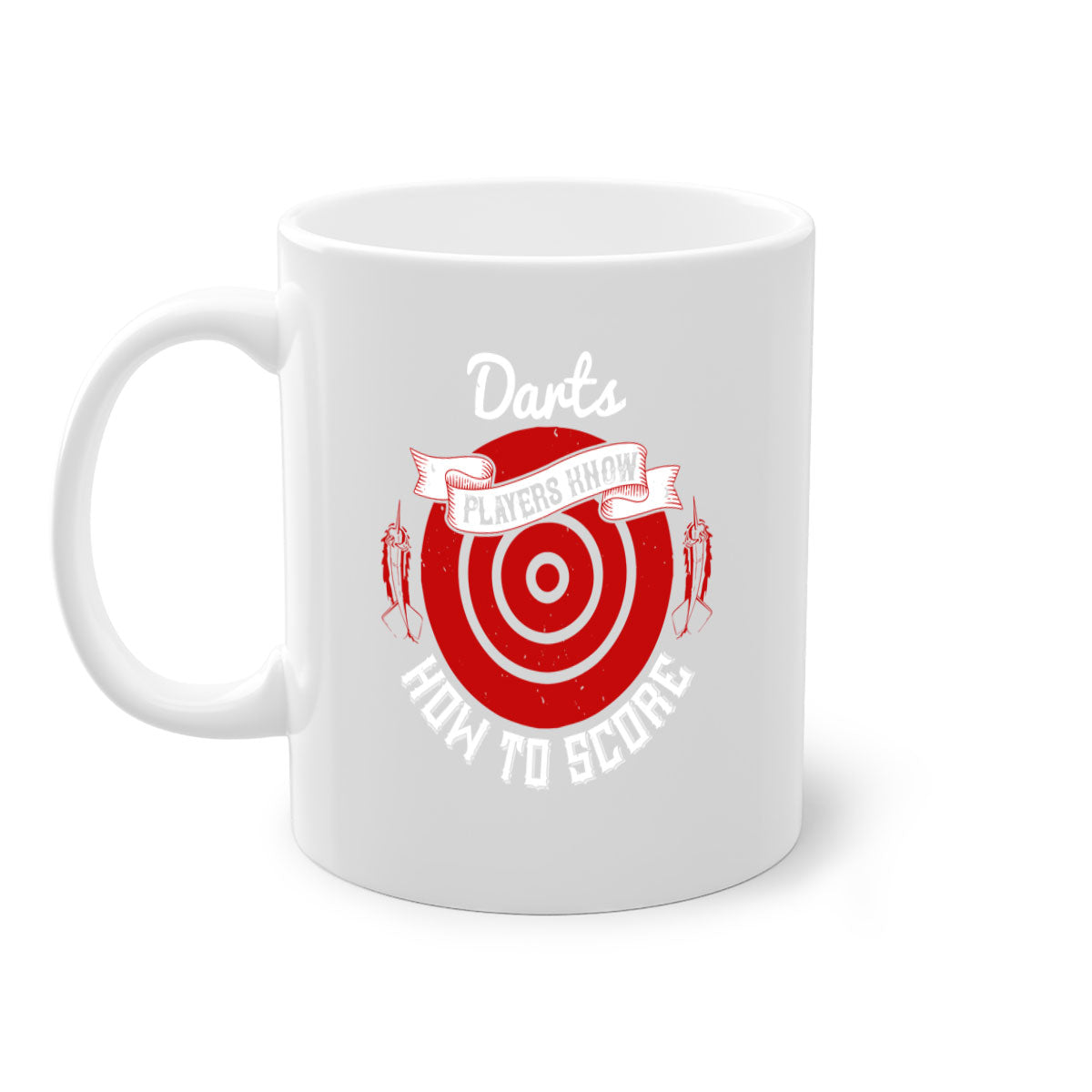Darts players know how to score 2293# Mug with colored handle and glossy finish, available in multiple colors.