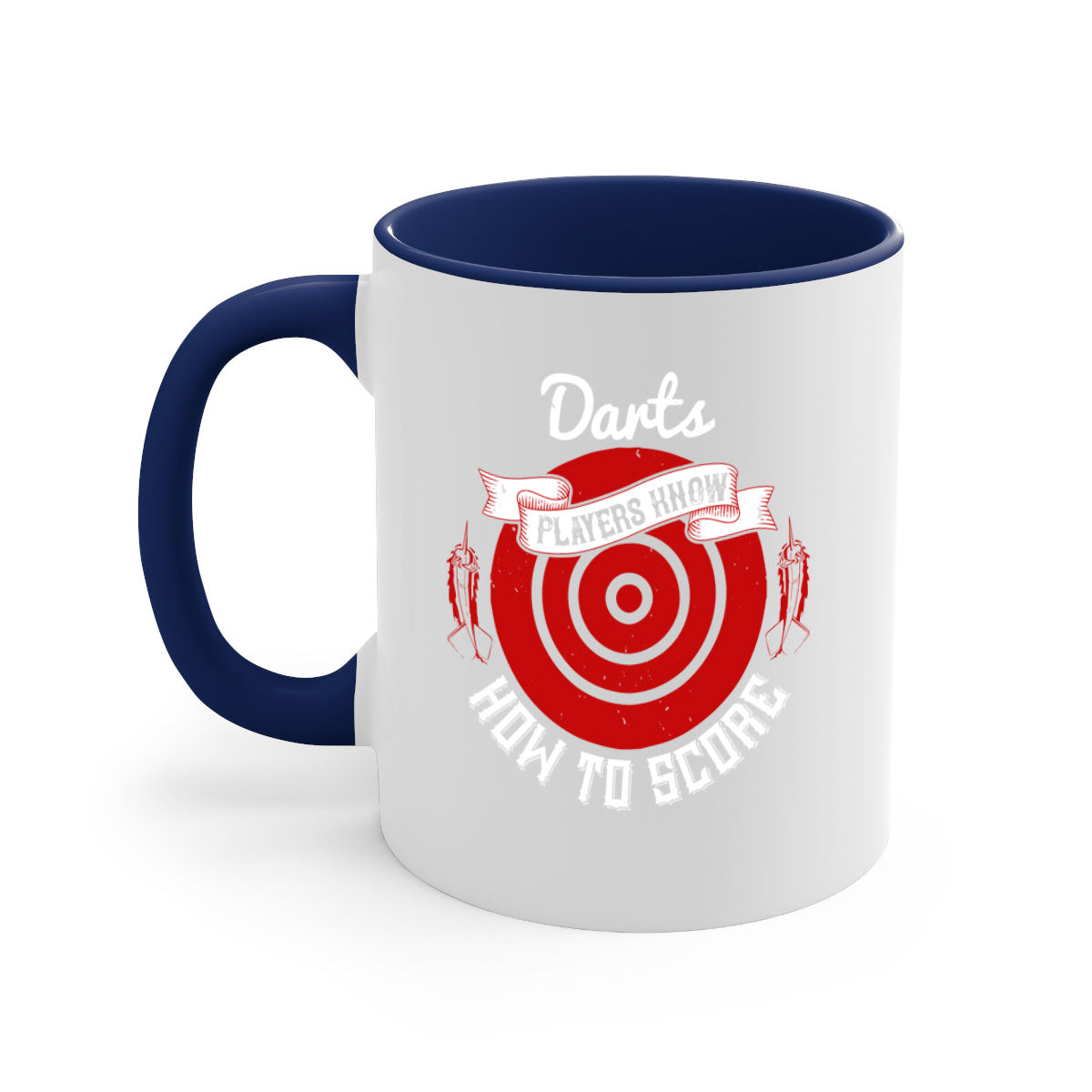 Darts players know how to score 2293# Mug with colored handle and glossy finish, available in multiple colors.