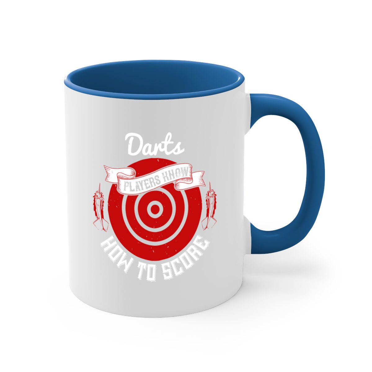 Darts players know how to score 2293# Mug with colored handle and glossy finish, available in multiple colors.