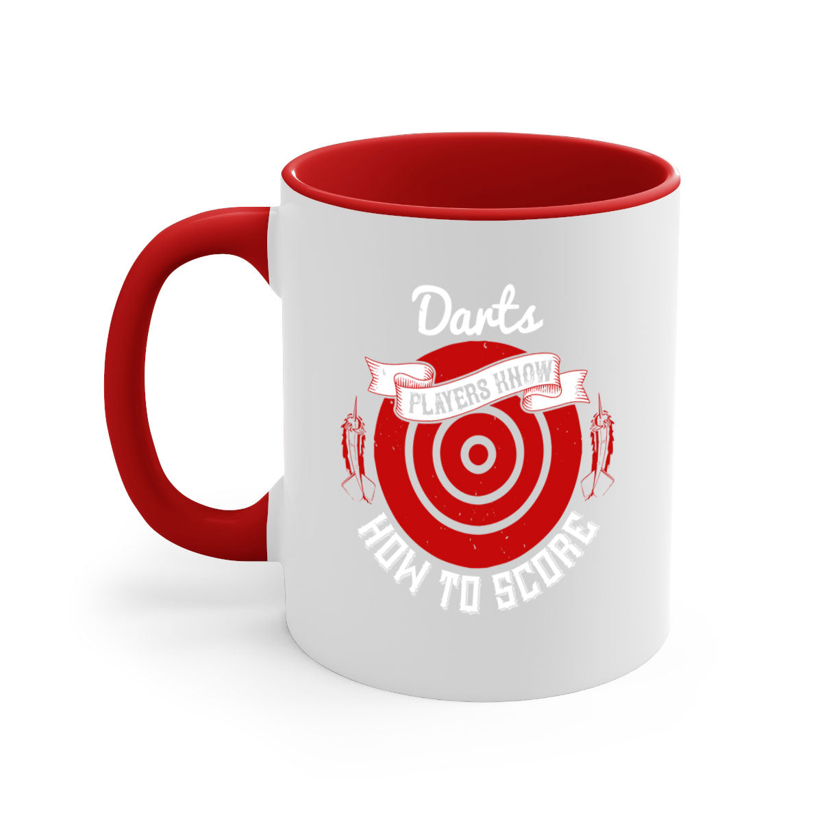 Darts players know how to score 2293# Mug with colored handle and glossy finish, available in multiple colors.