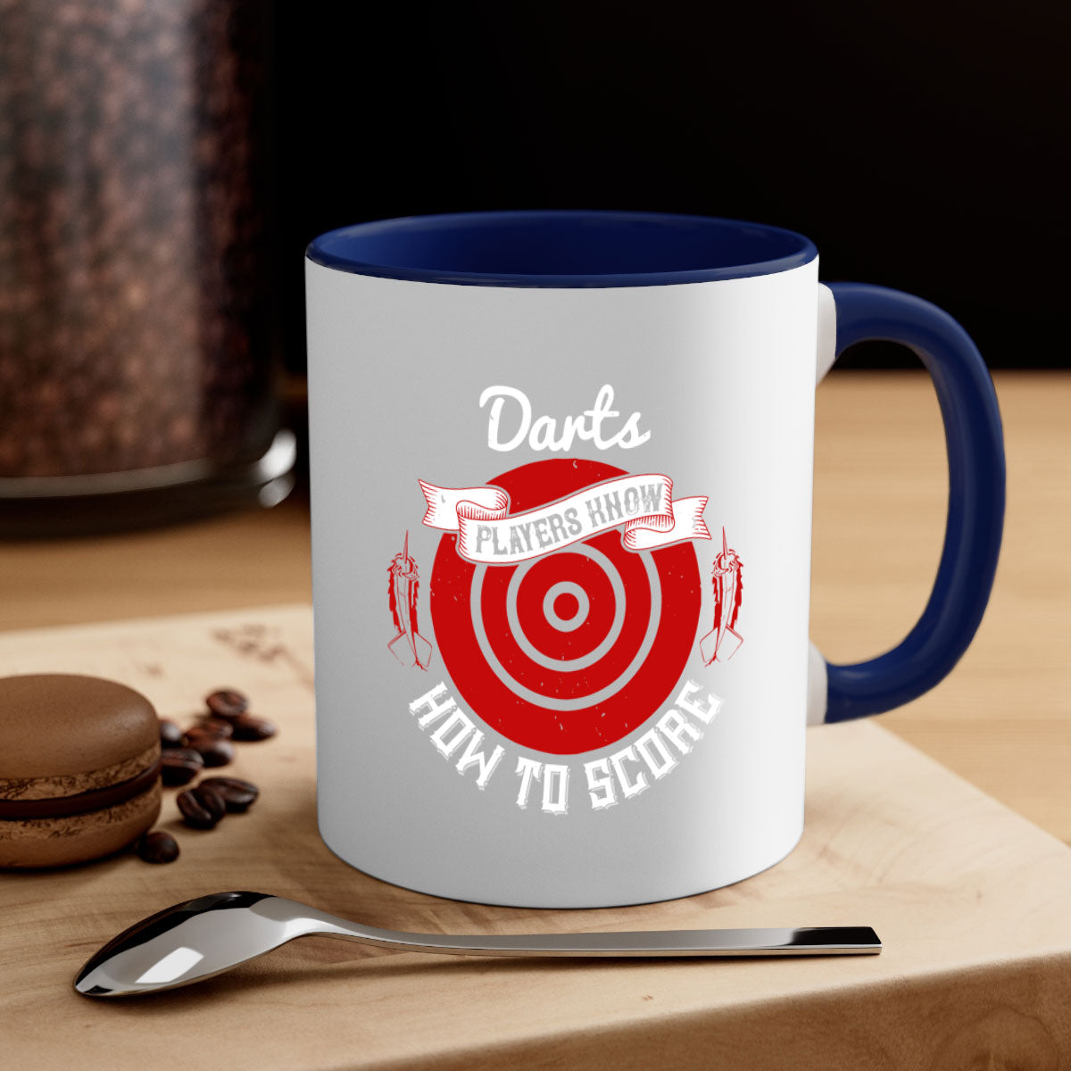 Darts players know how to score 2293# Mug with colored handle and glossy finish, available in multiple colors.