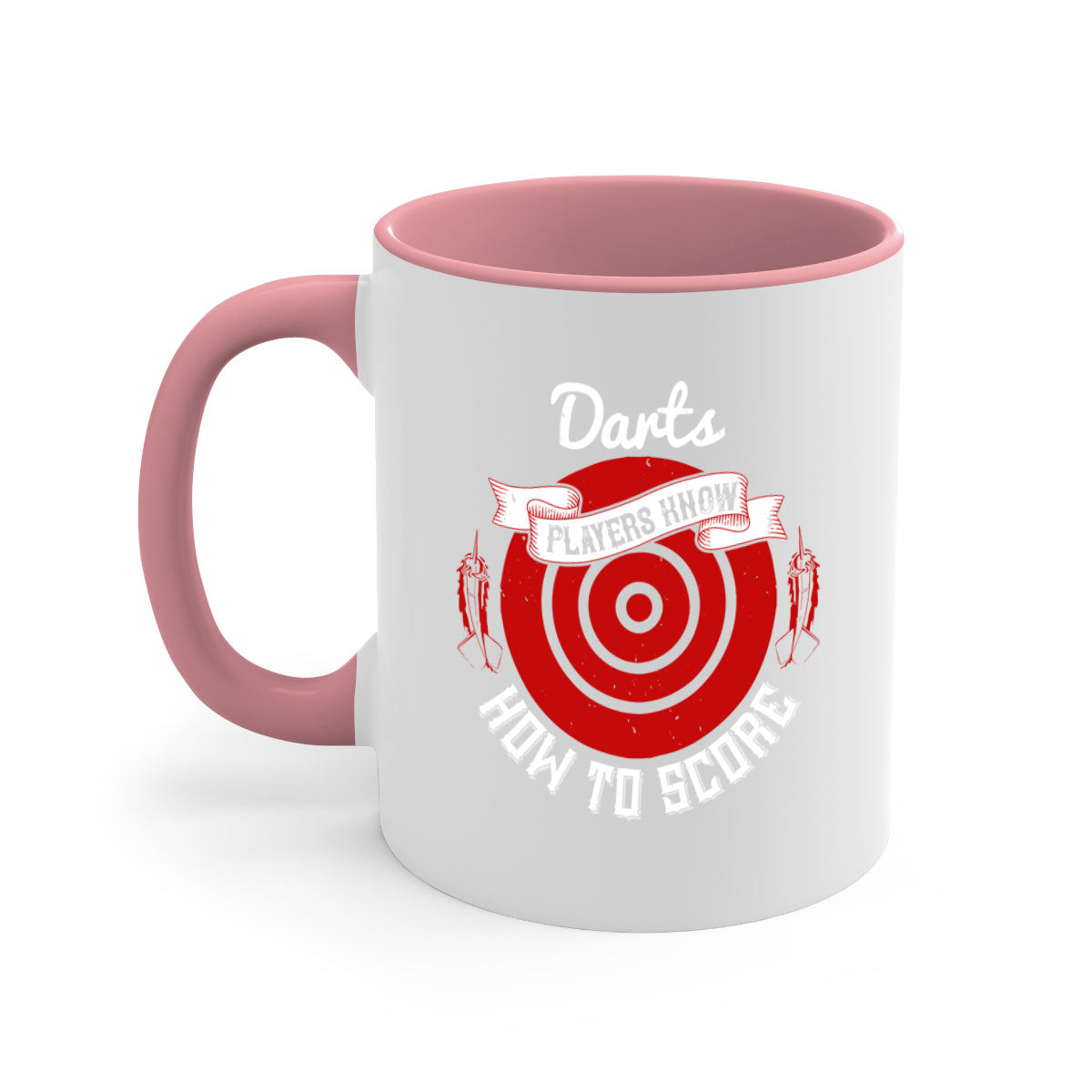 Darts players know how to score 2293# Mug with colored handle and glossy finish, available in multiple colors.