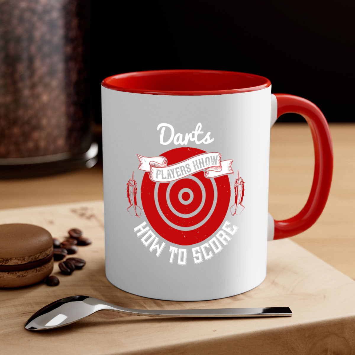 Darts players know how to score 2293# Mug with colored handle and glossy finish, available in multiple colors.