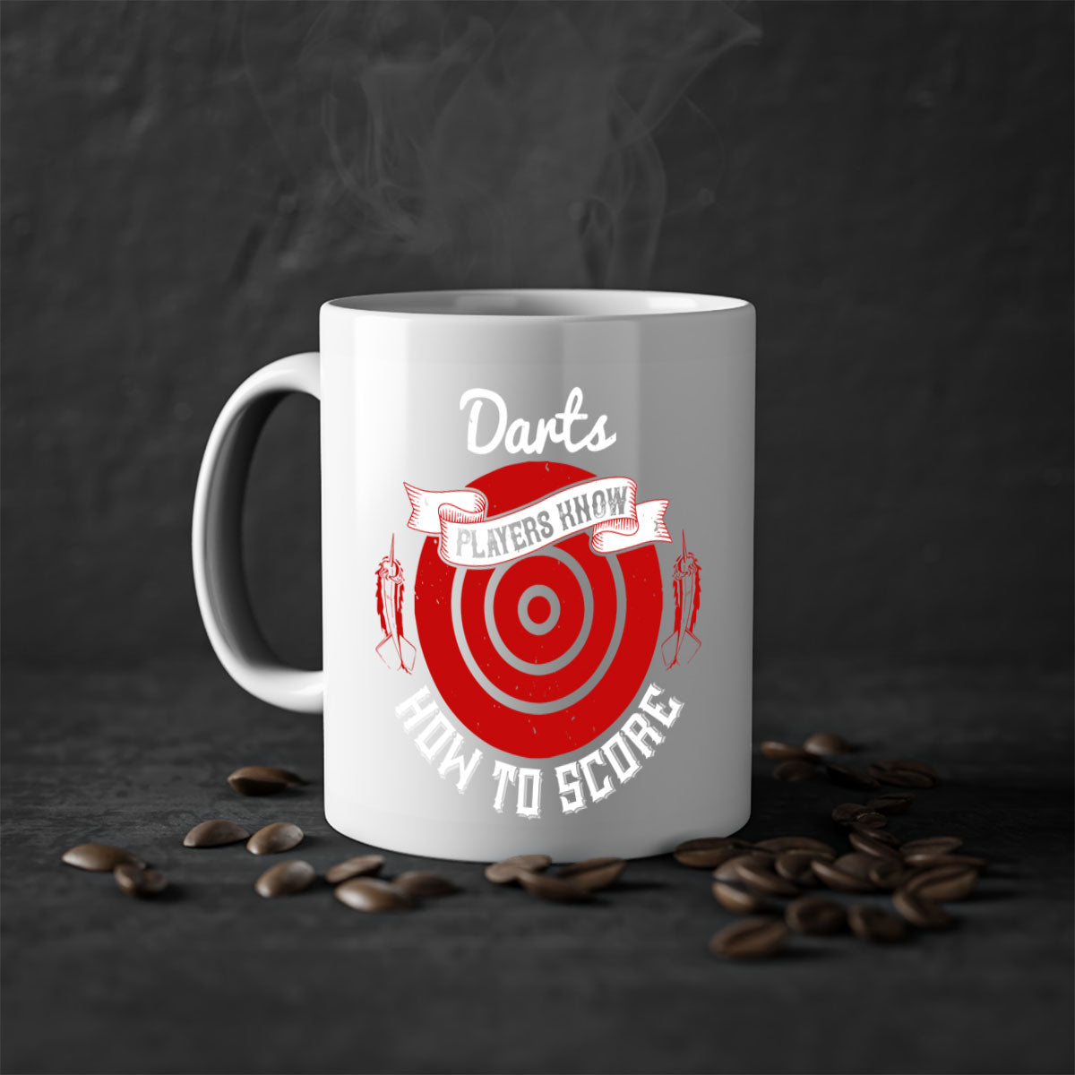 Darts players know how to score 2293# Mug with colored handle and glossy finish, available in multiple colors.