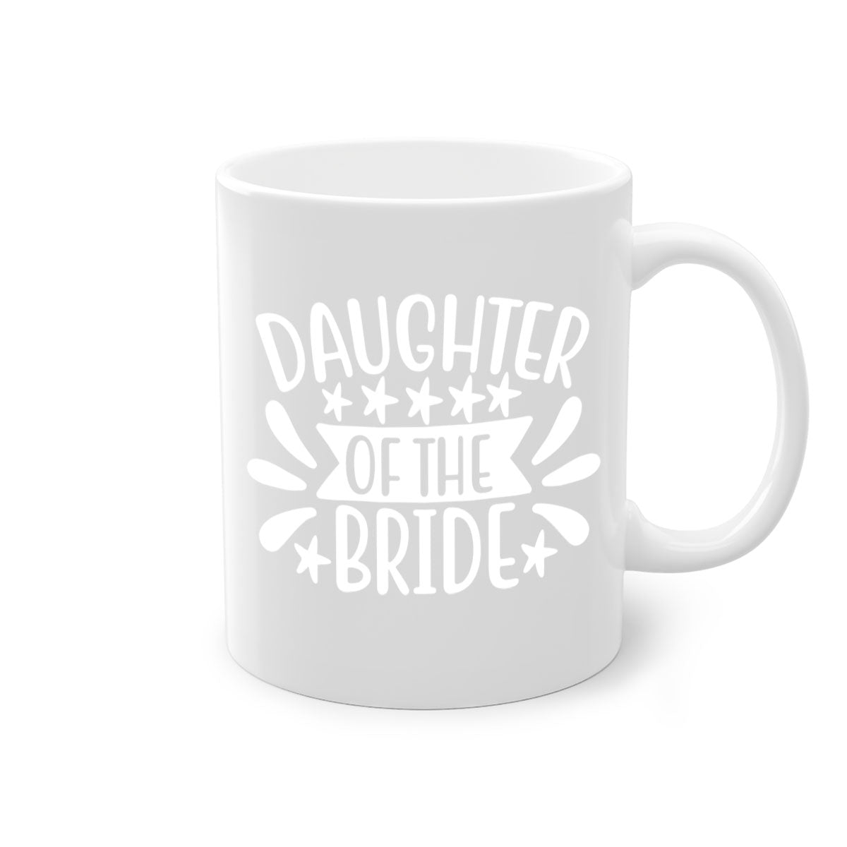 Daughter 4# Mug featuring a two-tone design with a colored handle and glossy finish, available in multiple colors.