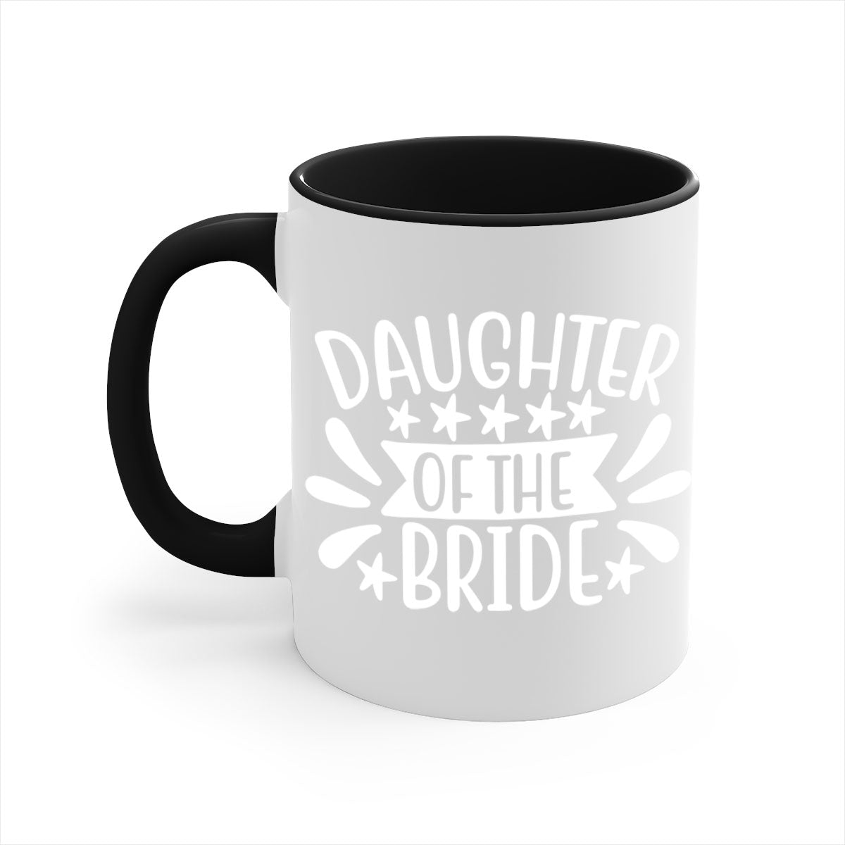 Daughter 4# Mug featuring a two-tone design with a colored handle and glossy finish, available in multiple colors.