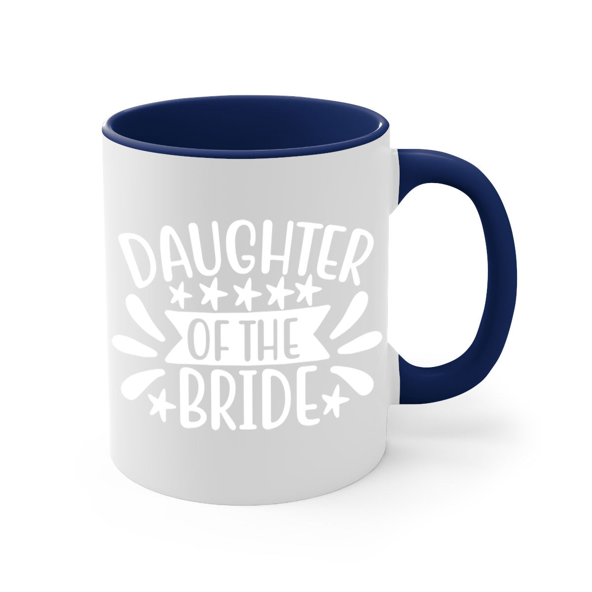 Daughter 4# Mug featuring a two-tone design with a colored handle and glossy finish, available in multiple colors.