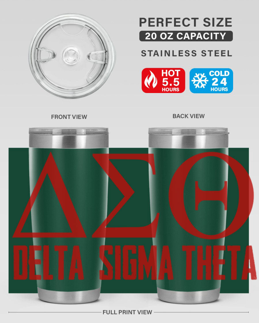 Delta Sigma Theta Cotton Tank featuring bold black phrases, perfect for showcasing sorority pride.