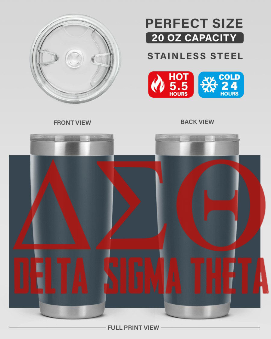 Delta Sigma Theta Cotton Tank featuring bold black phrases, perfect for showcasing sorority pride.