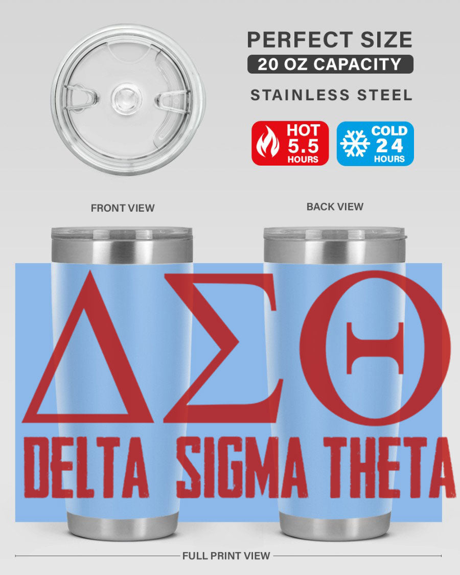 Delta Sigma Theta Cotton Tank featuring bold black phrases, perfect for showcasing sorority pride.