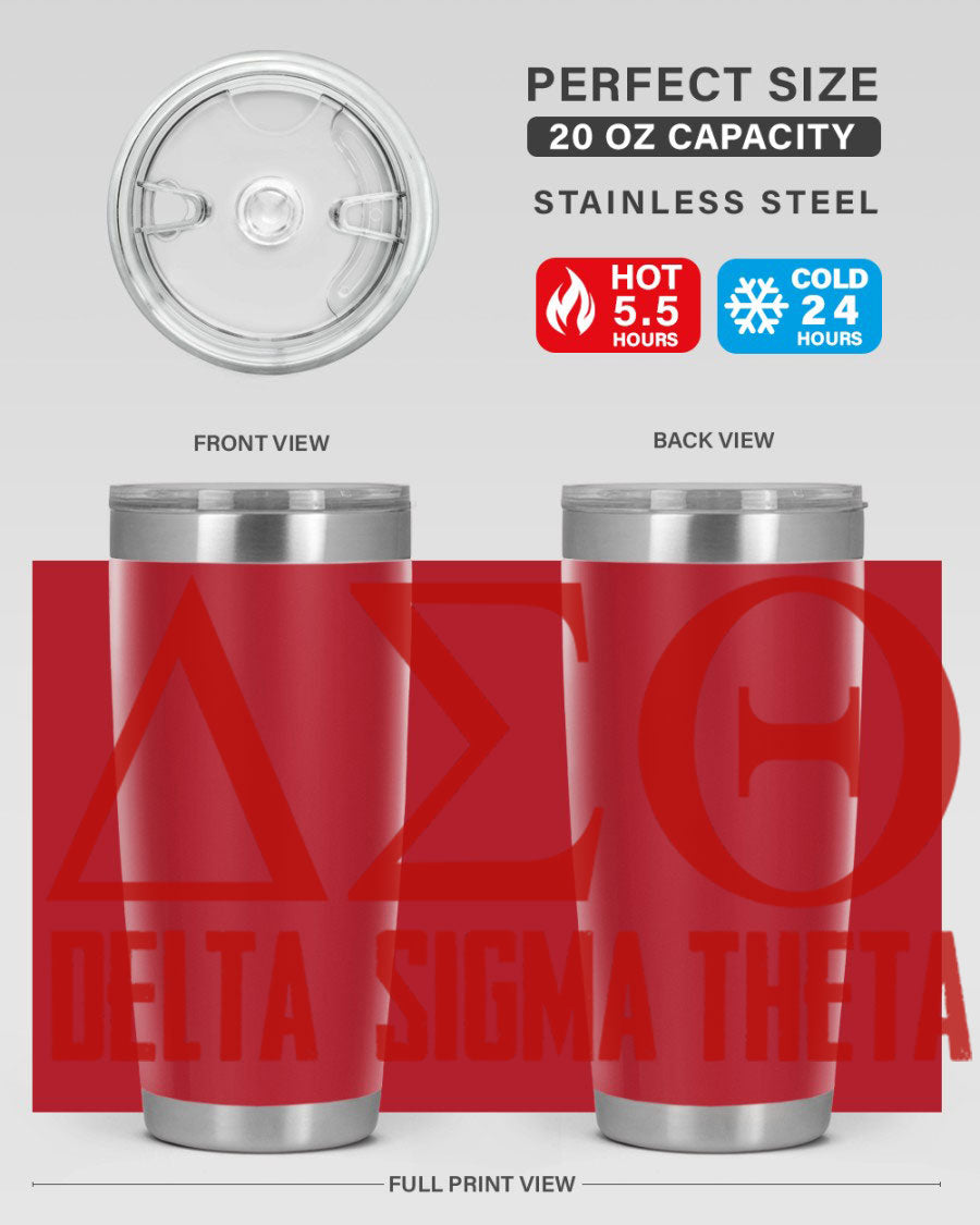 Delta Sigma Theta Cotton Tank featuring bold black phrases, perfect for showcasing sorority pride.