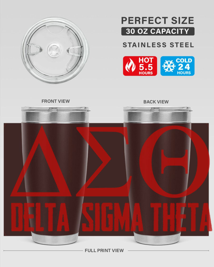 Delta Sigma Theta Cotton Tank featuring bold black phrases, perfect for showcasing sorority pride.