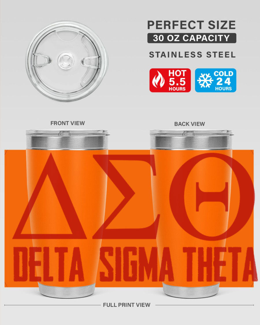 Delta Sigma Theta Cotton Tank featuring bold black phrases, perfect for showcasing sorority pride.