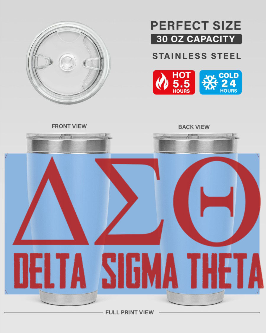 Delta Sigma Theta Cotton Tank featuring bold black phrases, perfect for showcasing sorority pride.