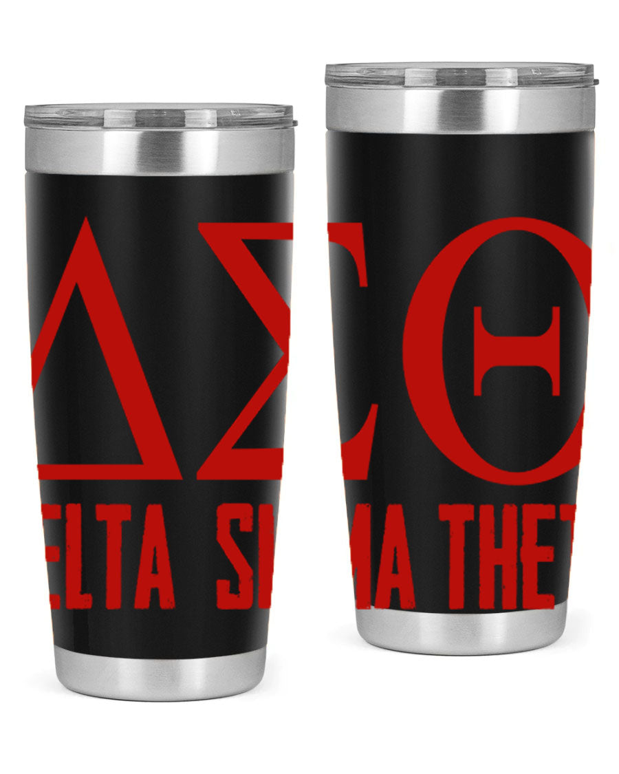 Delta Sigma Theta Cotton Tank featuring bold black phrases, perfect for showcasing sorority pride.