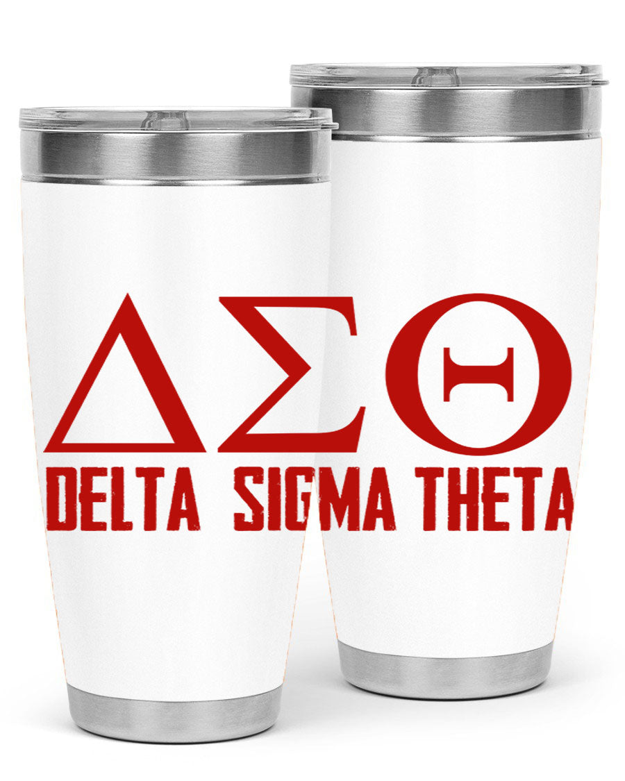 Delta Sigma Theta Cotton Tank featuring bold black phrases, perfect for showcasing sorority pride.