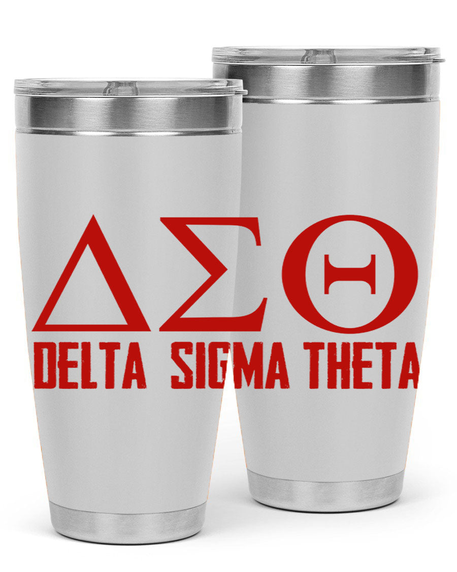 Delta Sigma Theta Cotton Tank featuring bold black phrases, perfect for showcasing sorority pride.
