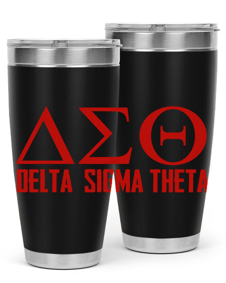 Delta Sigma Theta Cotton Tank featuring bold black phrases, perfect for showcasing sorority pride.