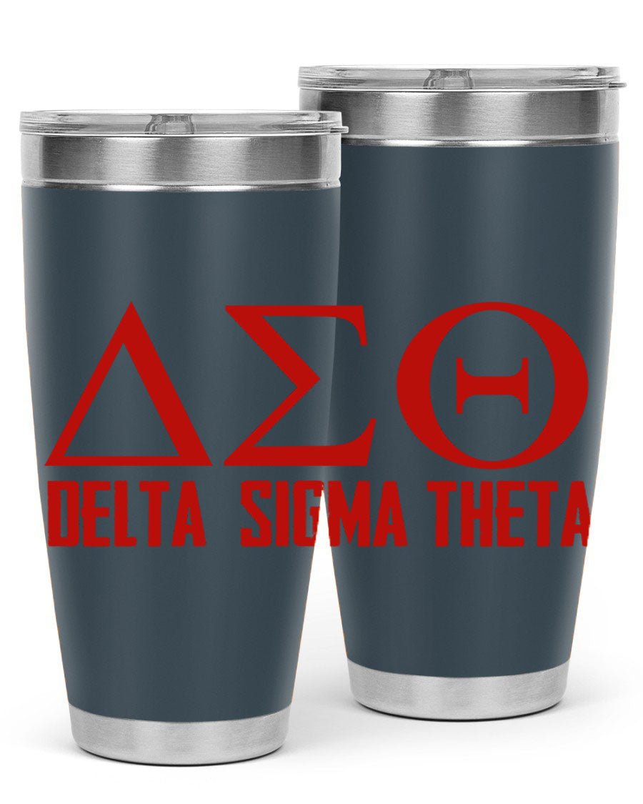 Delta Sigma Theta Cotton Tank featuring bold black phrases, perfect for showcasing sorority pride.