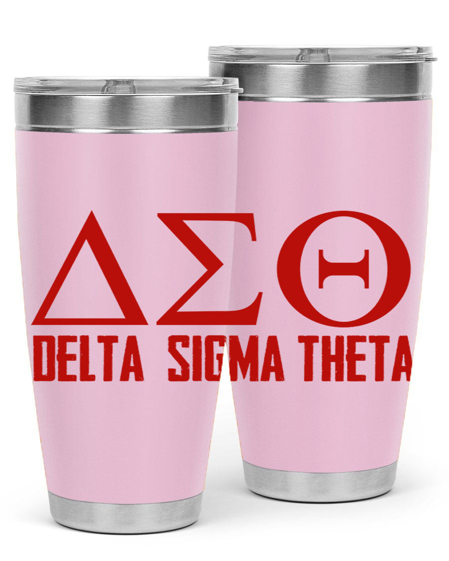 Delta Sigma Theta Cotton Tank featuring bold black phrases, perfect for showcasing sorority pride.
