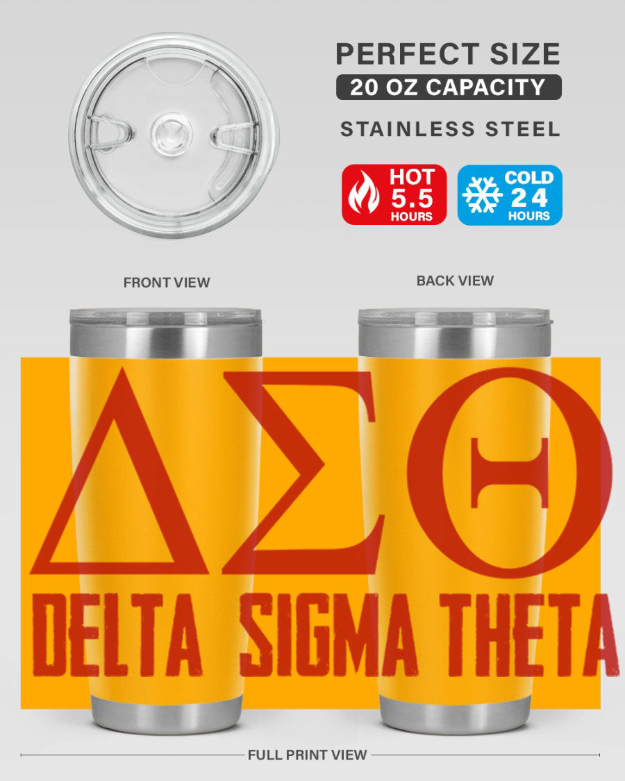 Delta Sigma Theta Cotton Tank featuring bold black phrases, perfect for showcasing sorority pride.