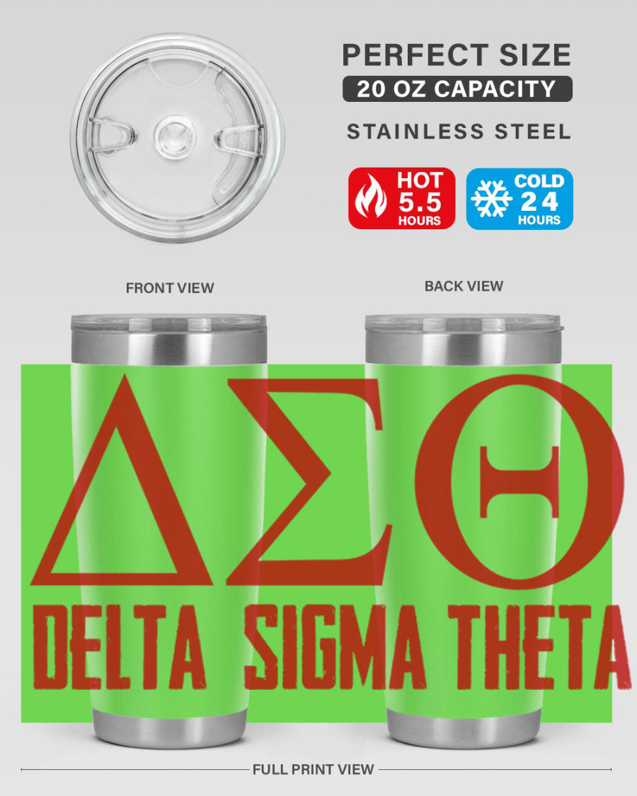 Delta Sigma Theta Cotton Tank featuring bold black phrases, perfect for showcasing sorority pride.