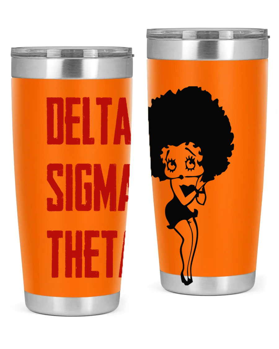 Delta Sigma Theta Cotton Tank featuring bold black phrases, perfect for showcasing sorority pride.