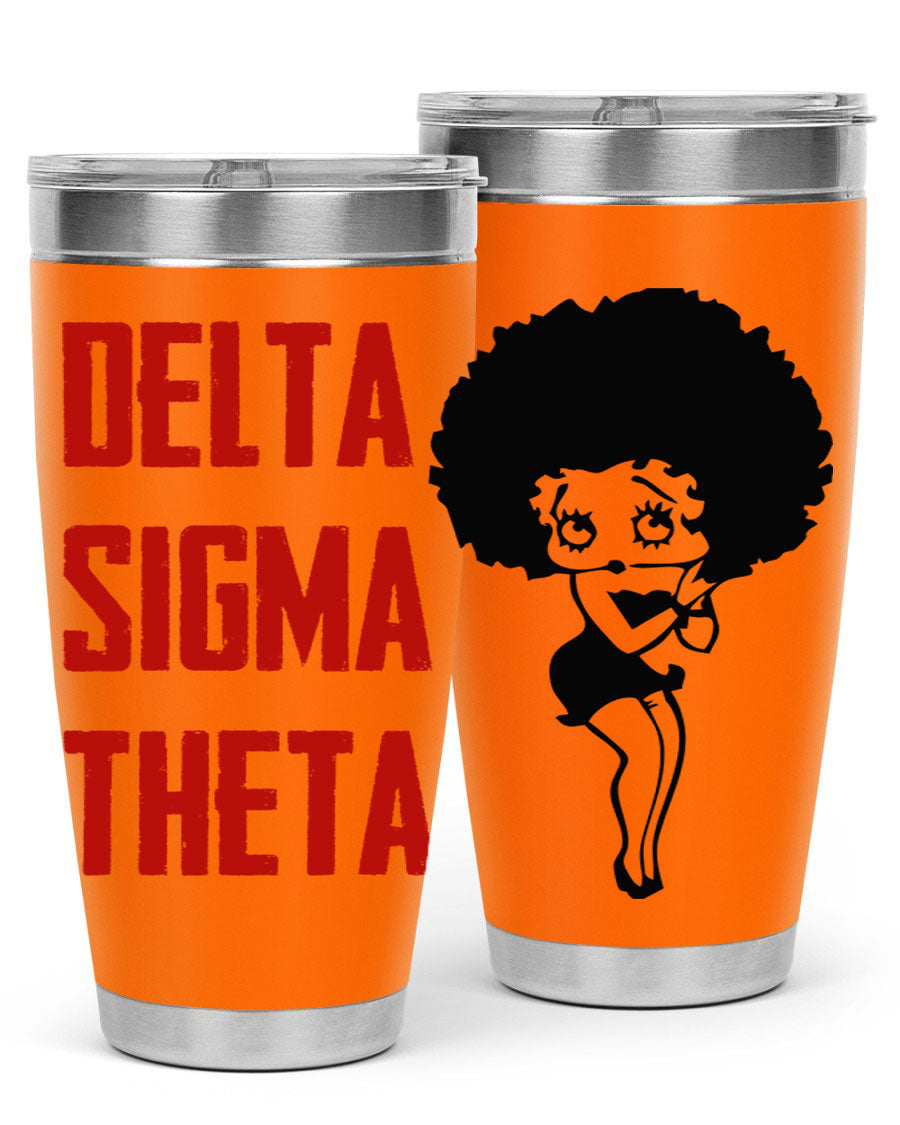 Delta Sigma Theta Cotton Tank featuring bold black phrases, perfect for showcasing sorority pride.