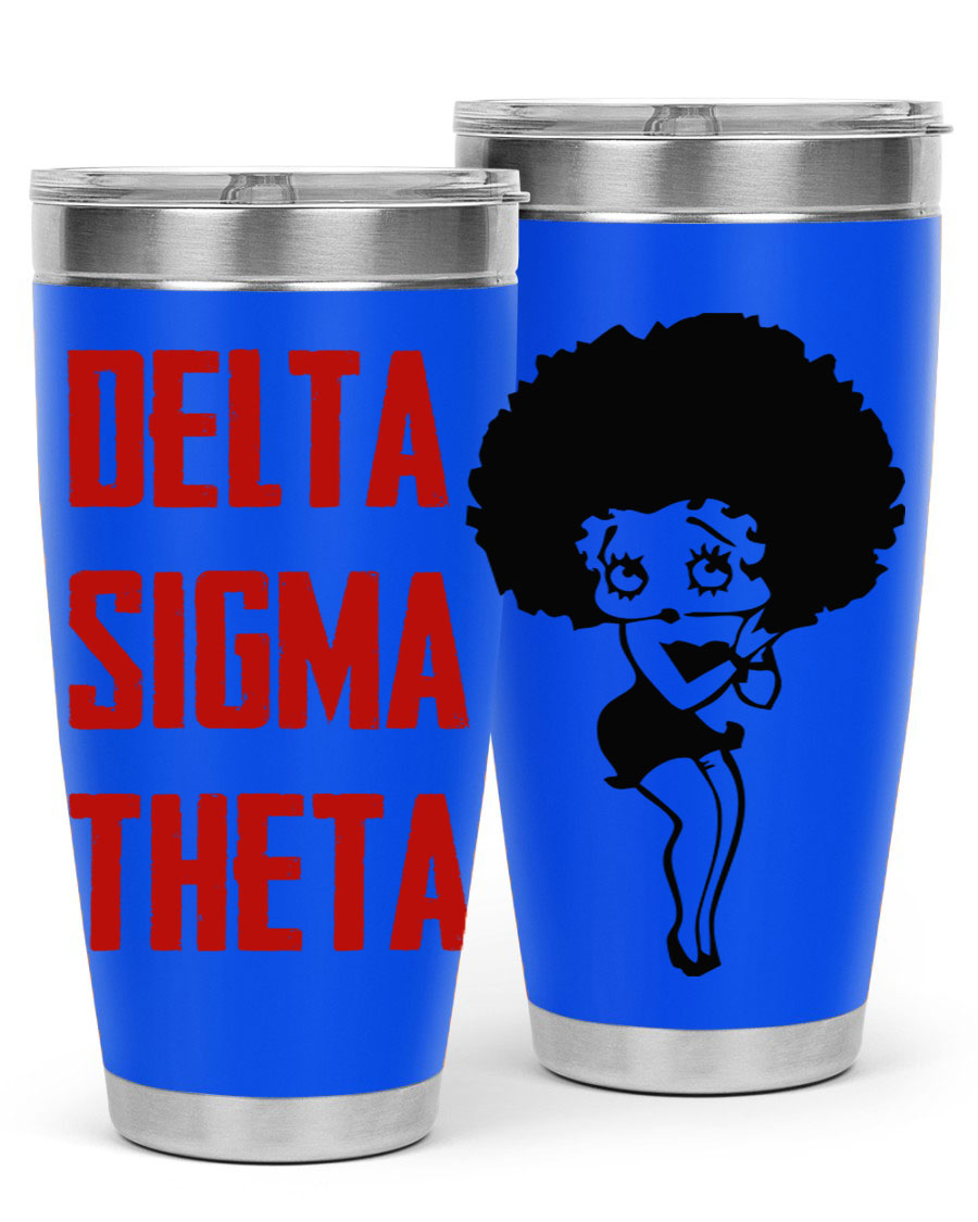 Delta Sigma Theta Cotton Tank featuring bold black phrases, perfect for showcasing sorority pride.