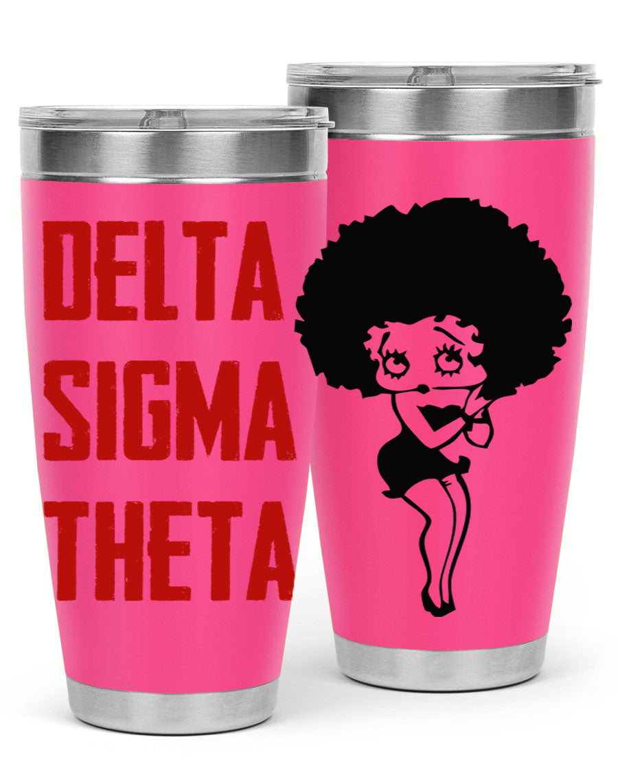 Delta Sigma Theta Cotton Tank featuring bold black phrases, perfect for showcasing sorority pride.