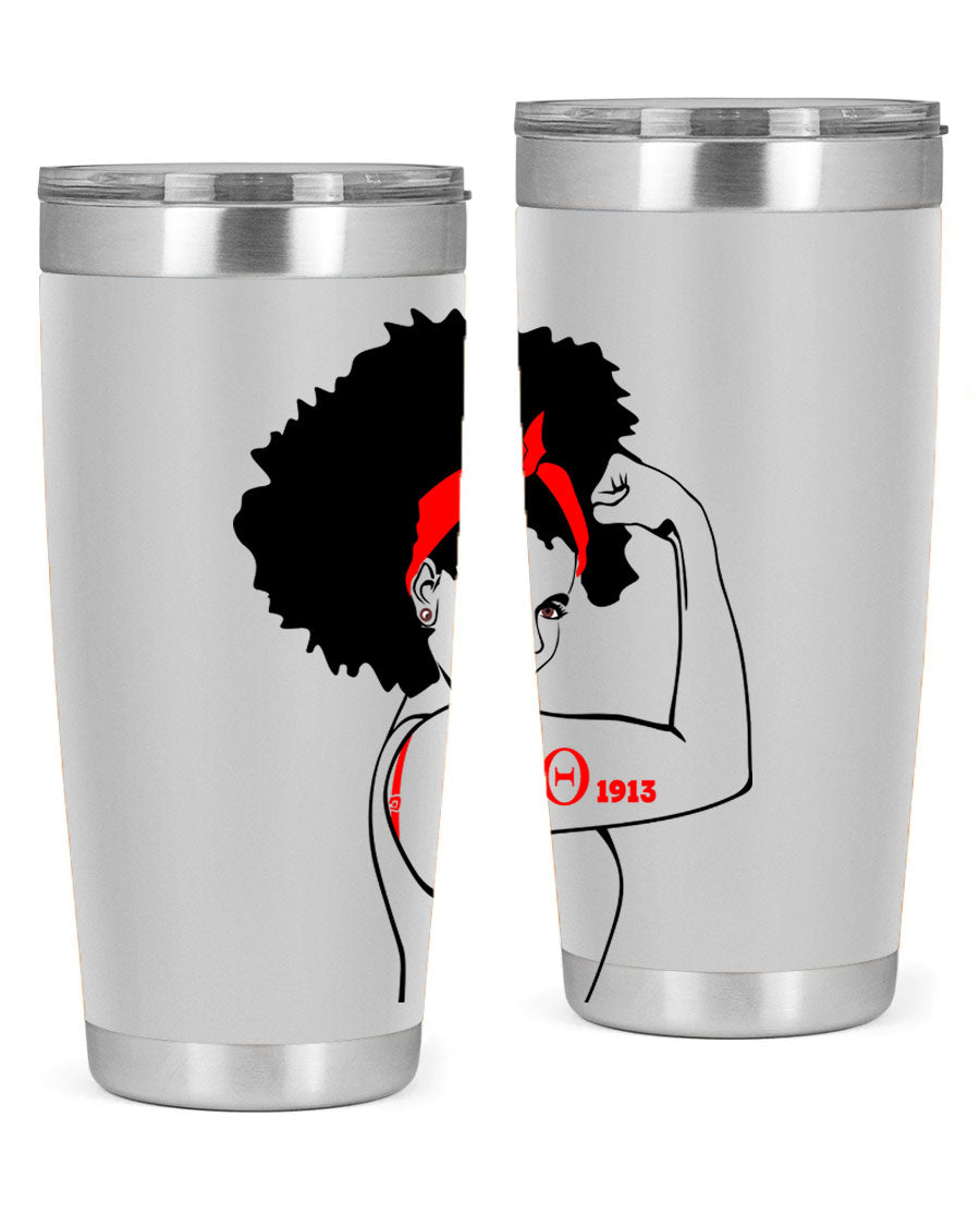 Delta Sigma Theta Cotton Tank featuring bold black phrases, perfect for showcasing sorority pride.