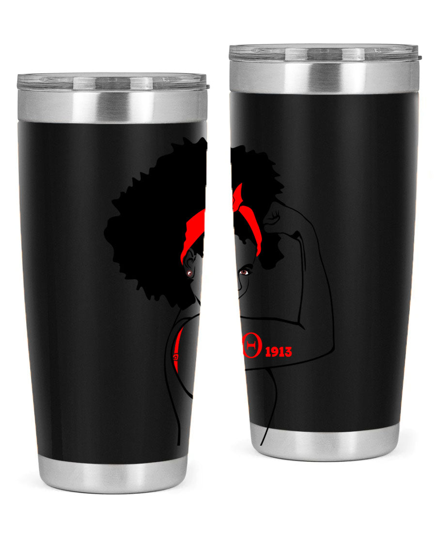 Delta Sigma Theta Cotton Tank featuring bold black phrases, perfect for showcasing sorority pride.