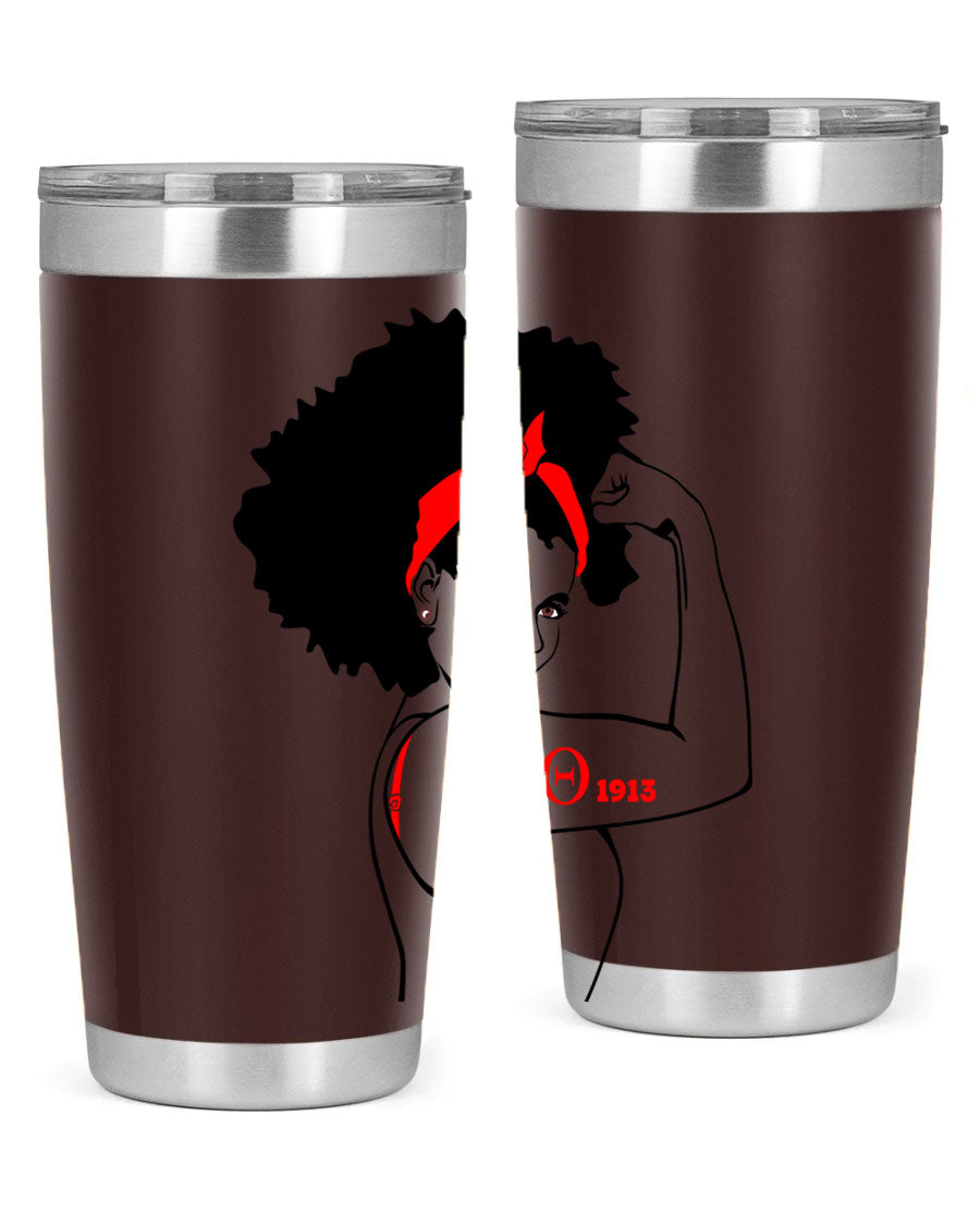 Delta Sigma Theta Cotton Tank featuring bold black phrases, perfect for showcasing sorority pride.