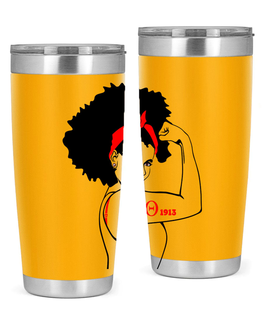 Delta Sigma Theta Cotton Tank featuring bold black phrases, perfect for showcasing sorority pride.