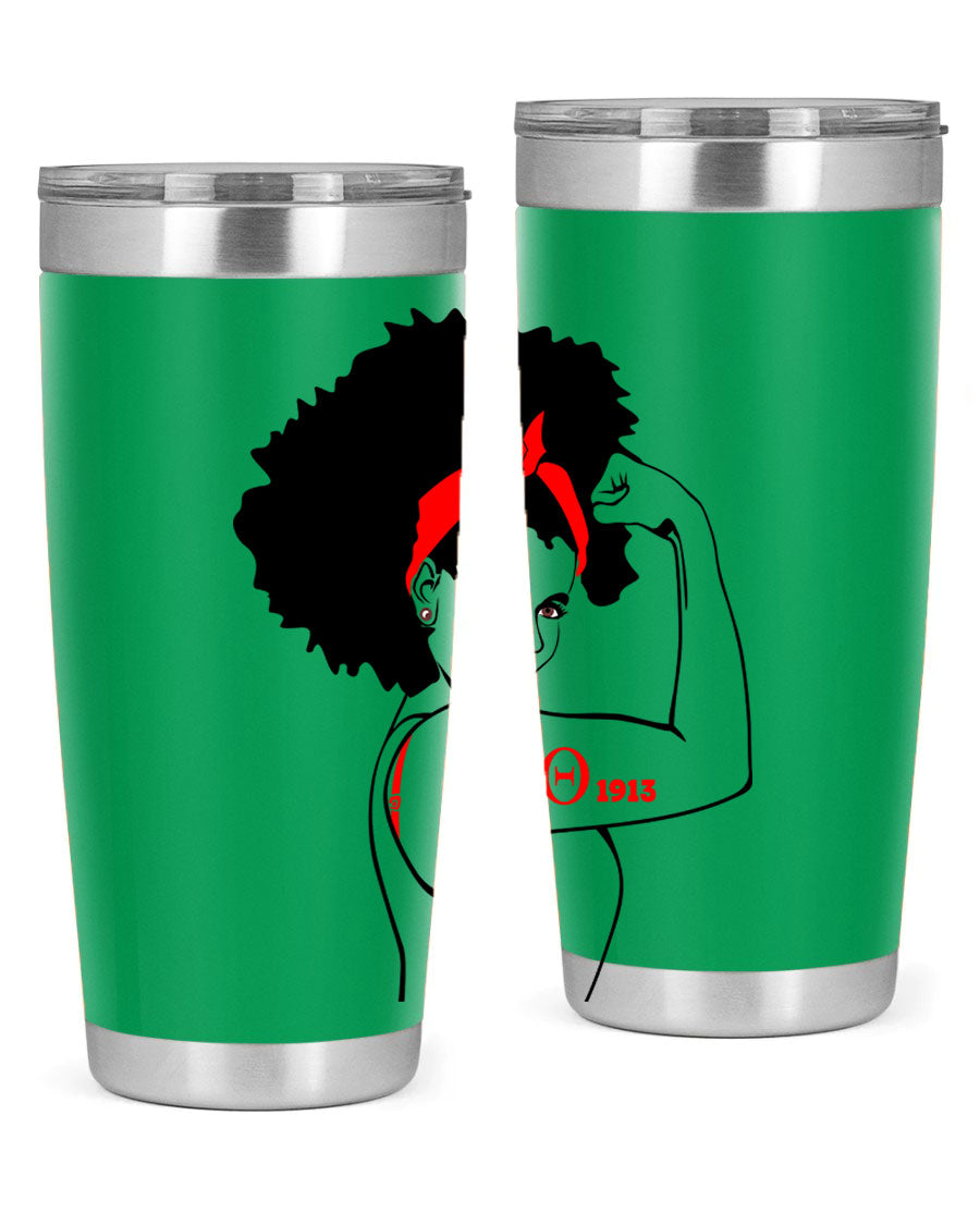 Delta Sigma Theta Cotton Tank featuring bold black phrases, perfect for showcasing sorority pride.