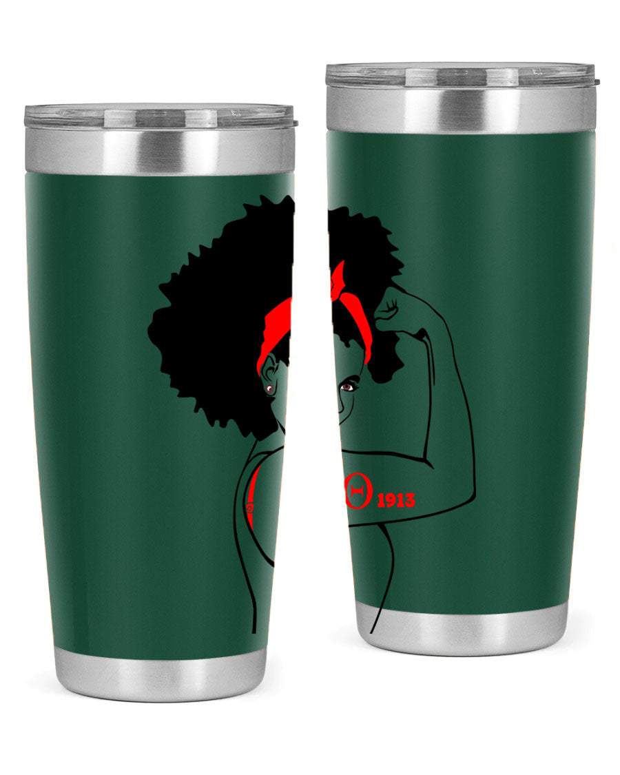 Delta Sigma Theta Cotton Tank featuring bold black phrases, perfect for showcasing sorority pride.