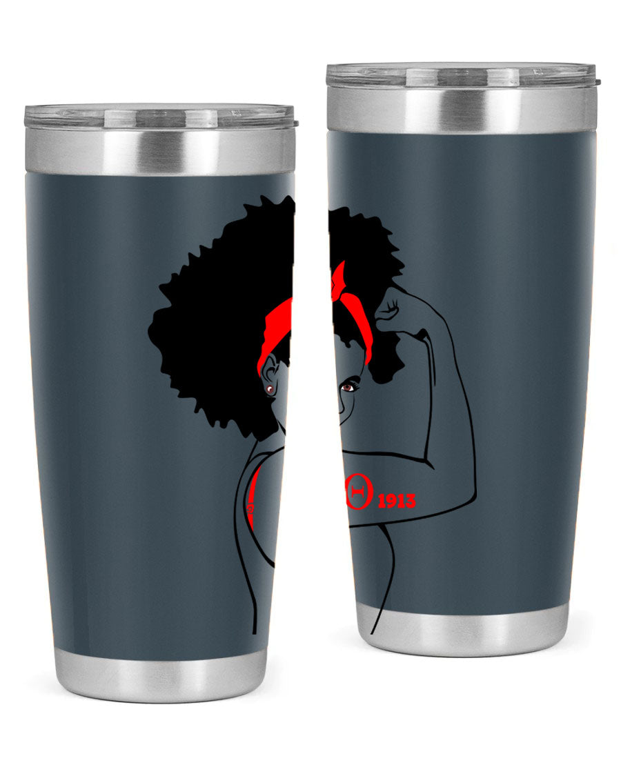 Delta Sigma Theta Cotton Tank featuring bold black phrases, perfect for showcasing sorority pride.