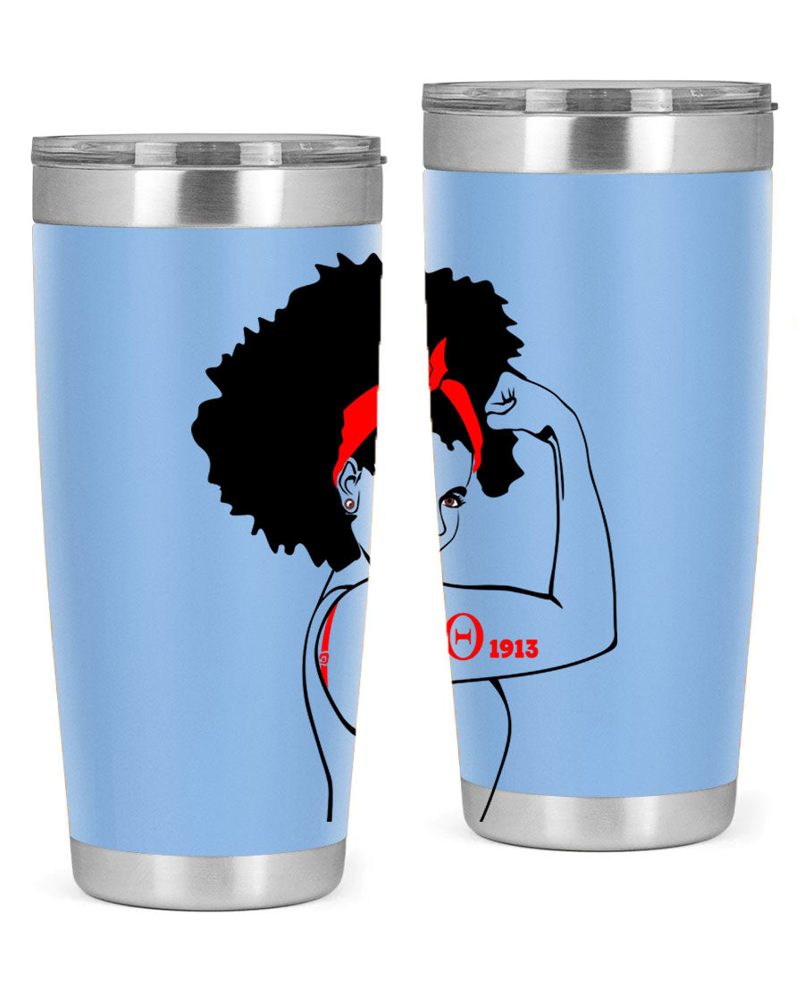 Delta Sigma Theta Cotton Tank featuring bold black phrases, perfect for showcasing sorority pride.