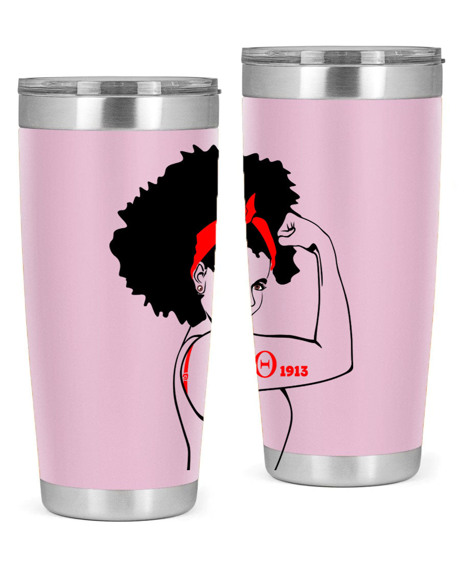 Delta Sigma Theta Cotton Tank featuring bold black phrases, perfect for showcasing sorority pride.