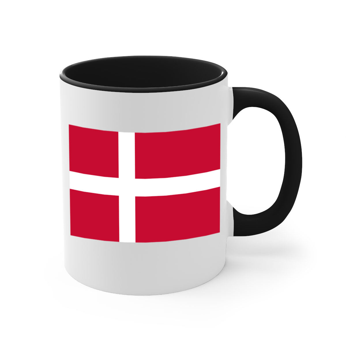 Denmark 151# Mug featuring a two-tone design with a colored handle and glossy finish, available in multiple colors.