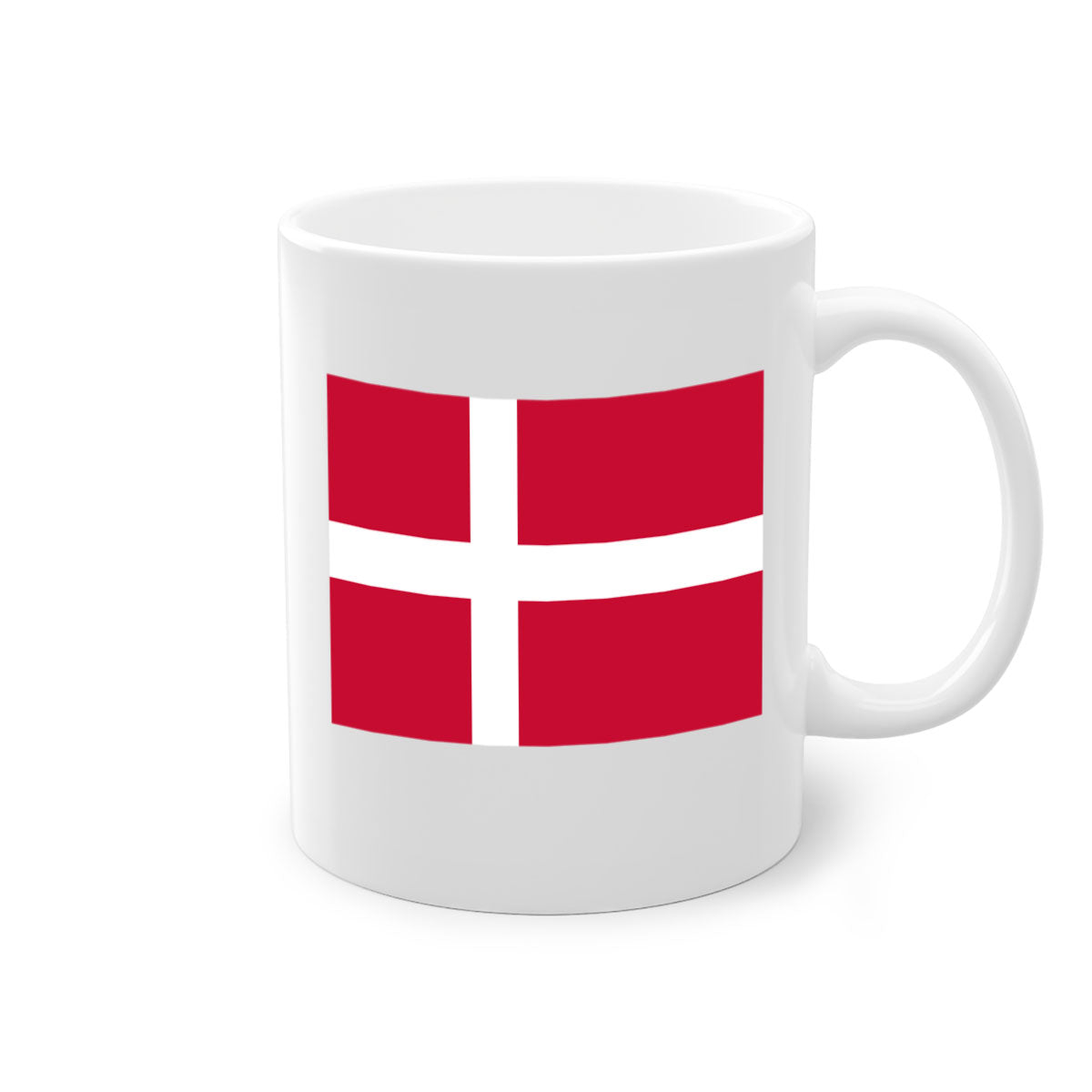 Denmark 151# Mug featuring a two-tone design with a colored handle and glossy finish, available in multiple colors.