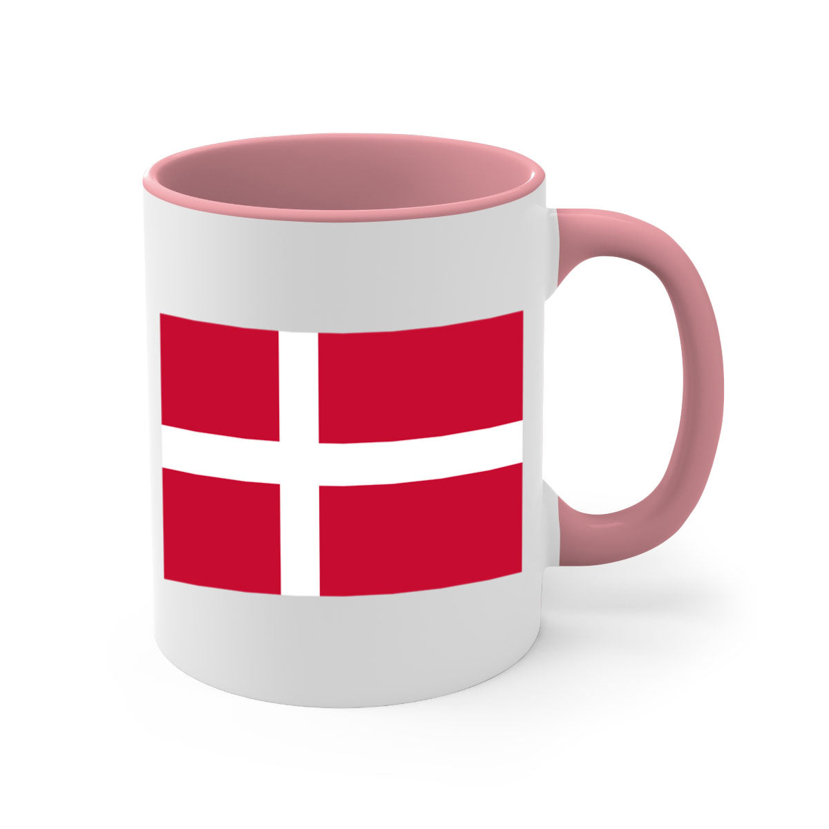 Denmark 151# Mug featuring a two-tone design with a colored handle and glossy finish, available in multiple colors.