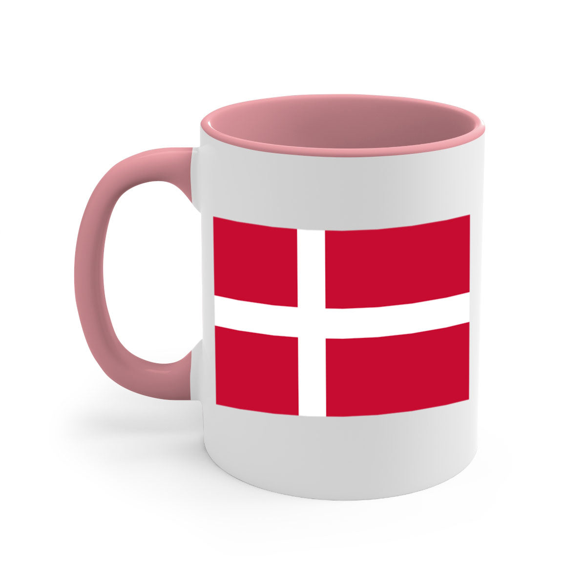 Denmark 151# Mug featuring a two-tone design with a colored handle and glossy finish, available in multiple colors.