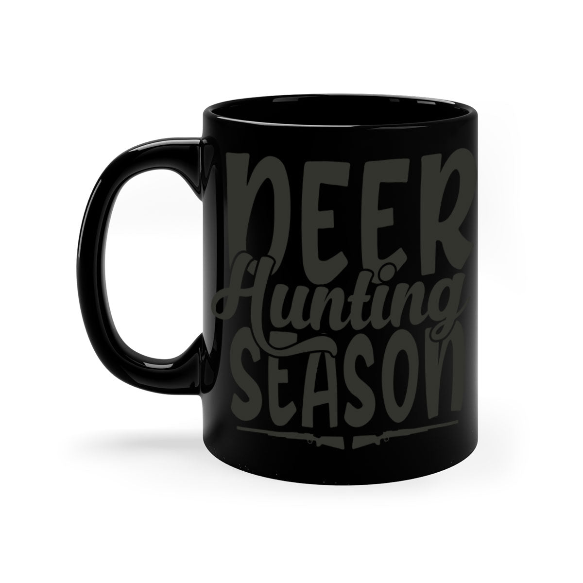 A stylish two-tone deer hunting season mug with a glossy finish, featuring a colored handle and interior, available in multiple colors.