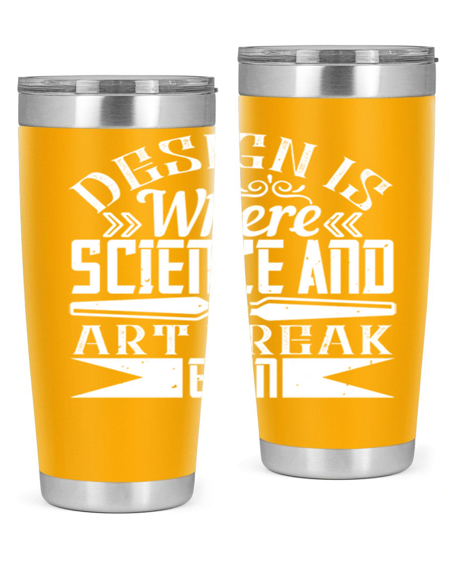 Design is where science and art break even Style 45# tumbler in 20oz and 30oz sizes, showcasing double wall vacuum stainless steel construction.