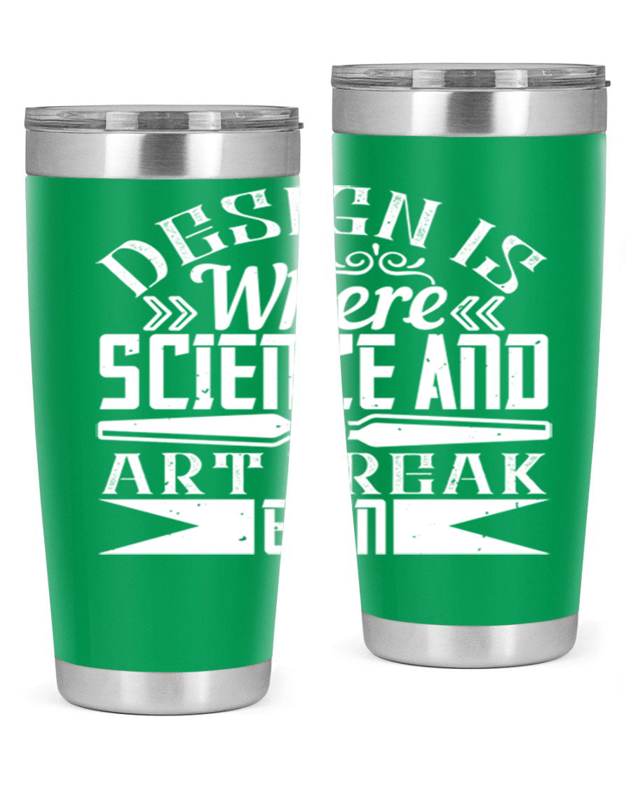 Design is where science and art break even Style 45# tumbler in 20oz and 30oz sizes, showcasing double wall vacuum stainless steel construction.