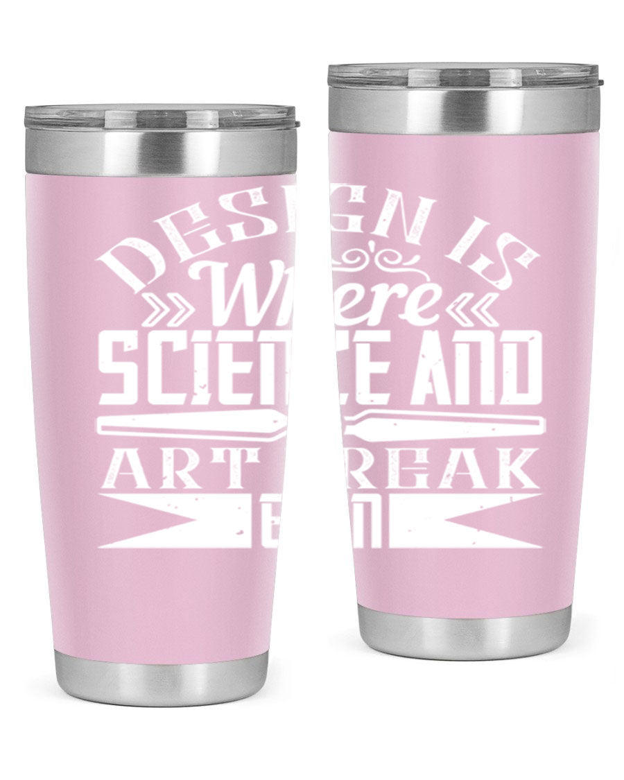 Design is where science and art break even Style 45# tumbler in 20oz and 30oz sizes, showcasing double wall vacuum stainless steel construction.
